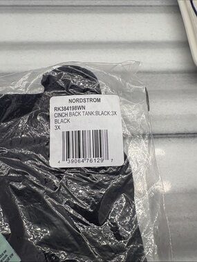 Nordstrom Susina Black Cinch Back Tank - 3X NWT